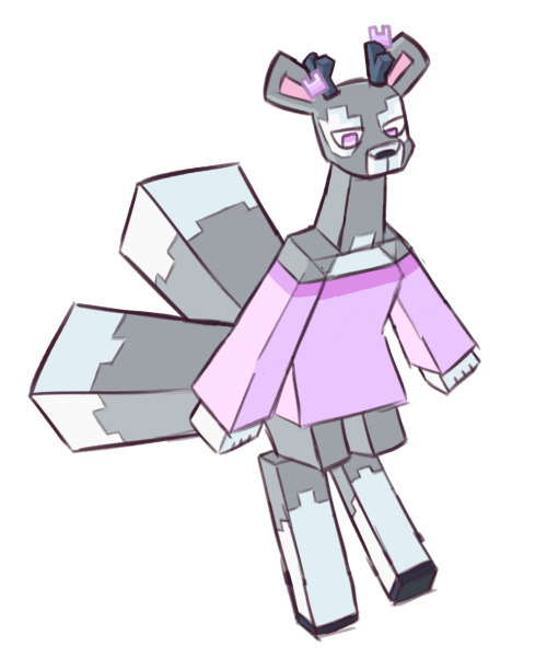 I Made A Minecraft Species! Meet Alwen (the Blue) And Siora (the Pink)
