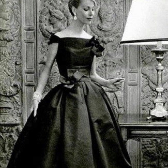 The Nifty Fifties — Evening gown by Dior, 1957.