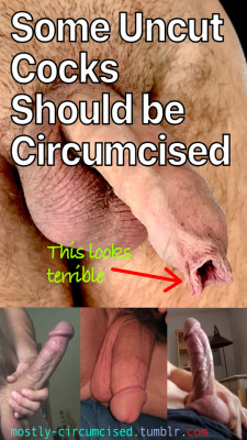 mostly-circumcised:  Some uncut cocks should