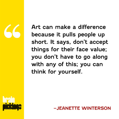 explore-blog:
“ Jeanette Winterson on reading, time, and how art creates a sanctified space for the human experience – spectacular 1994 interview.
”