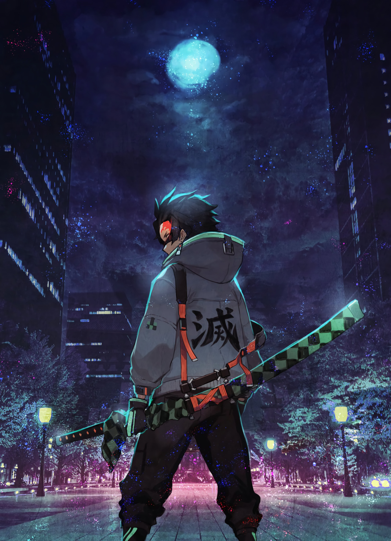 Anime Wallpapers — Tanjiro Street Style [Demon Slayer](2964x4096)