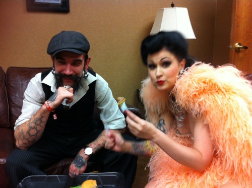 Backstage fun with Bustout Burlesque