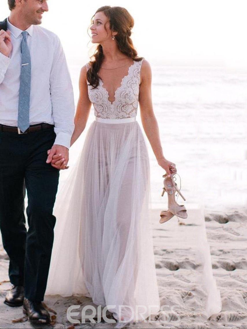 womens beach wedding dresses