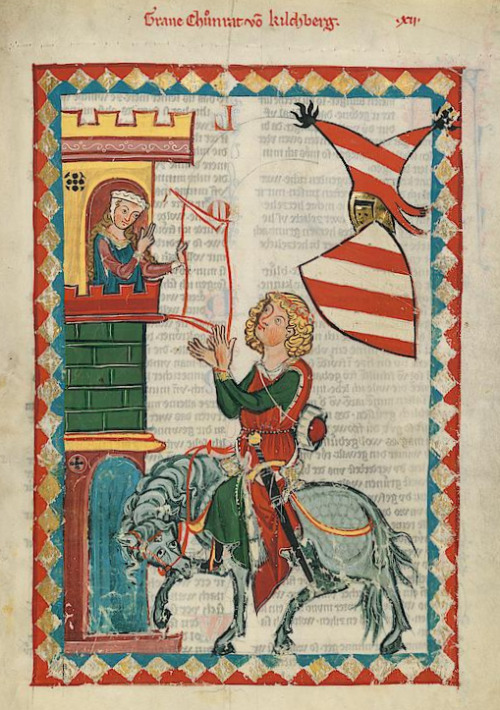 Illustrations from the Codex Manesse by the Grundstockmaler, 1305-1315