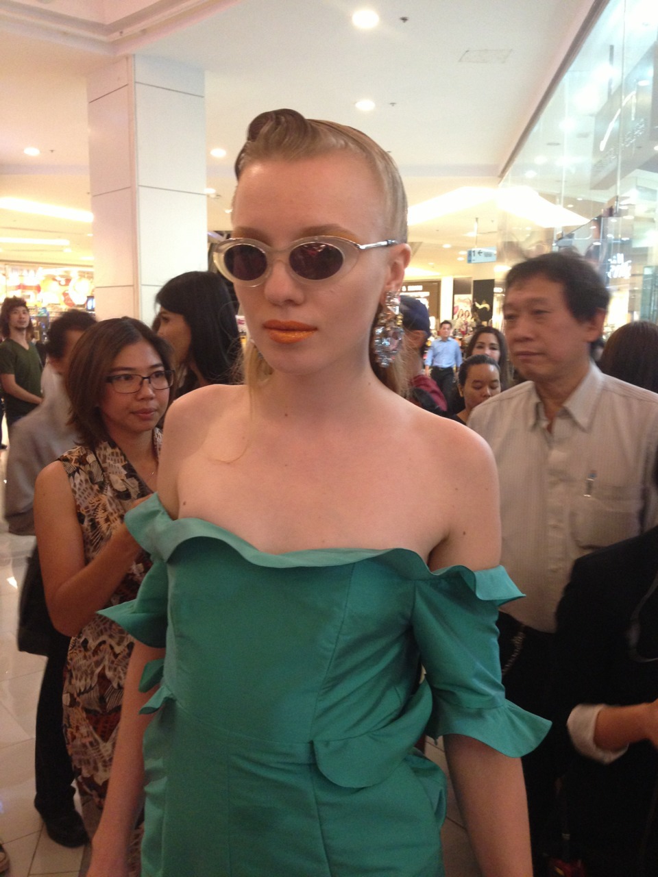 Spotted model at Tu'i Show with our vintage sunglasses - Jean Paul Gaultier - 90’s - made in Japan