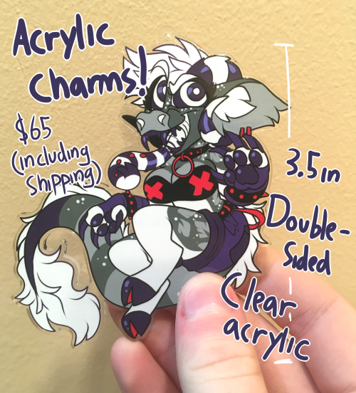 I can finally open acrylic charm commissions! $65 (including shipping)you’ll receive one 3.5 i