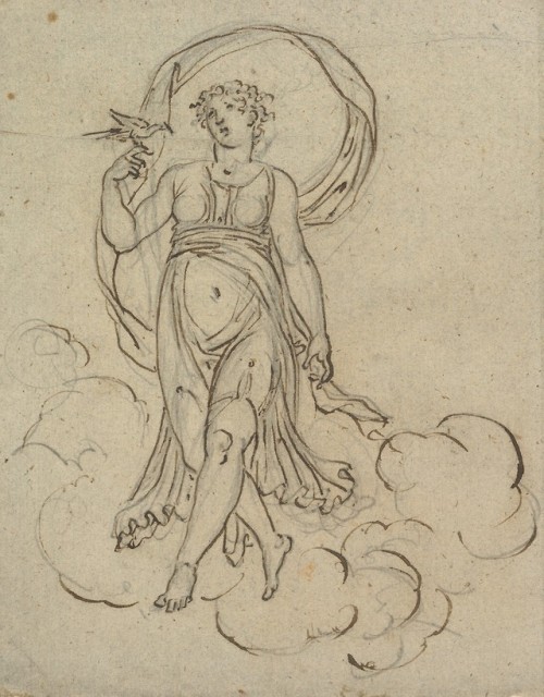 hildegardavon:Nicolai Abraham Abildgaard, 1743-1809Venus with a dove, ca.1780, graphite, pen an