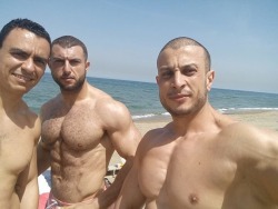 arabfitnessgods:  1. 2. Or 3….  Select just one and you can have him for a day 😉  Sexy Algerian muscle god from Algiers..