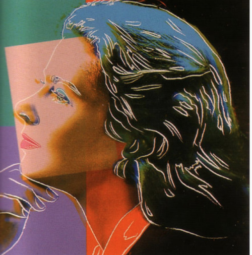 lapitiedangereuse:  “Ingrid Bergman Herself II.313 1983” 1983  Andy Warhol 