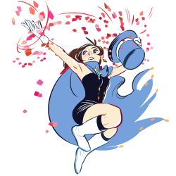 prospectkiss:  viivus: been fiddling with the pressure settings on my tablet, so I did some test doodles. Trucy looks magnificent. I love how dynamic and energetic these poses feel.