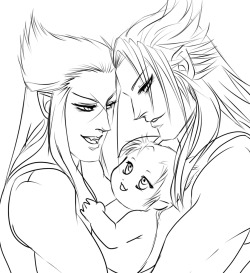 theironbird-artwork:  Yay for Headcanon gay couples with children!