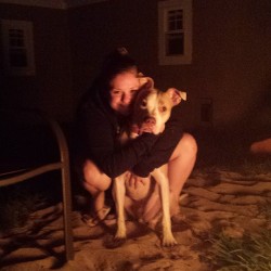 Lori and the boss man. Enhoyibg the fire :) #fire #summer #bondingtime #imadogsuncle