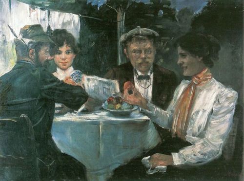 In Max Halbe&rsquo;s Garden (1899). Lovis Corinth (German, 1858-1925). Oil on canvas. Städt