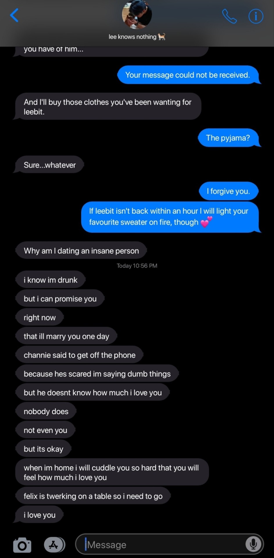 Skz - Lee Know Boyfriend Texts