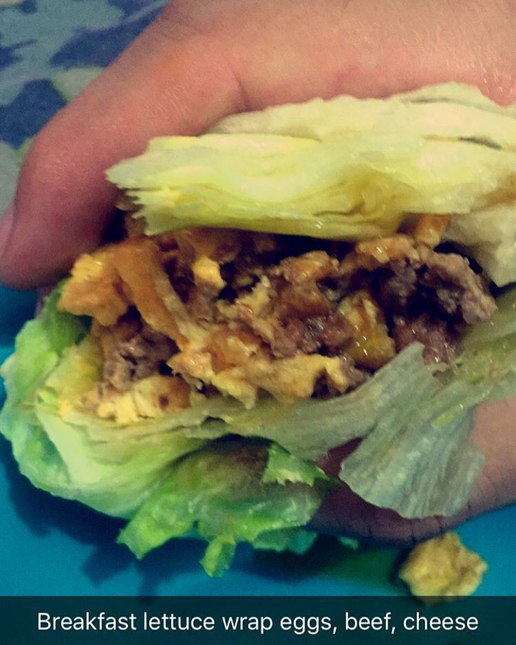 #breakfast #lettucewraps #groundbeef #scrambledeggs #lettuce