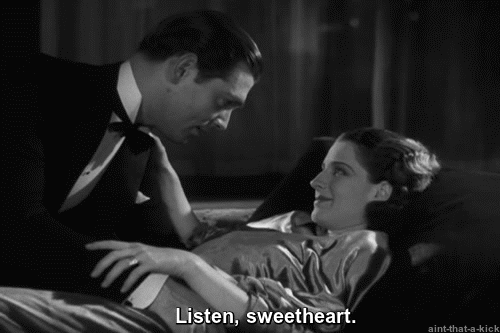 wehadfacesthen:Norma Shearer and Clark Gable in A Free Soul  (Clarence Brown, 1931)