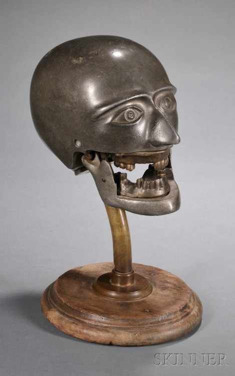 &ldquo;Cast iron dental articulator skull, 19th century (1800s). These were used as medical training