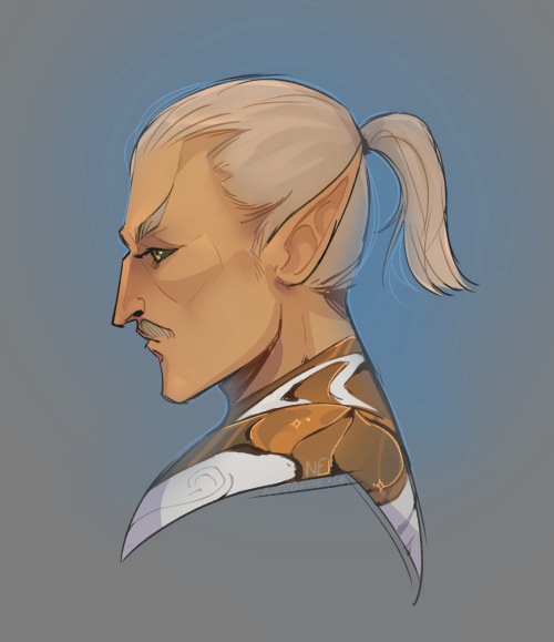 sketch of my templar healer, Tandrilian. No I don’t hoard Altmer you’re wrong twitter - deviantart -