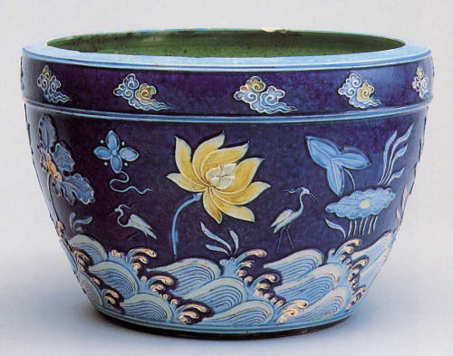 Basin with Lotus, Cranes and Waves, China, 15th centuryMet Museum New YorkProvenance:  ? - Rockefell