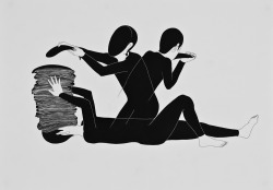 godth:    Surrealistic illustations  by Daehyun Kim Daehyun Kim aka Moonassi His surreal figures and minimalist lines portray a unique interpretation of relationships and interactions between two subjects and the universe at large.  Kill me now, man.