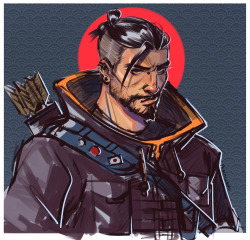 peachgloomy: i saw hanzo in the new comic and had to draw him IMMEDIATELY!!! (undercut hanzo gives me  life…)  