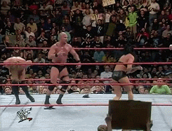 wrestlingchampions:  Stone Cold Steve Austin d. The Undertaker &amp;   HHH (w/Chyna) in