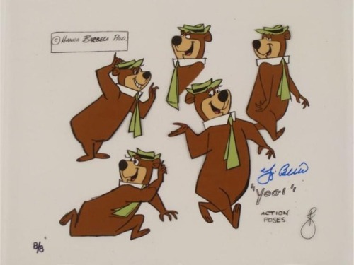 Some vintage Yogi Bear model sheets. We very rarely saw him from any other angle than ¾ turned or in