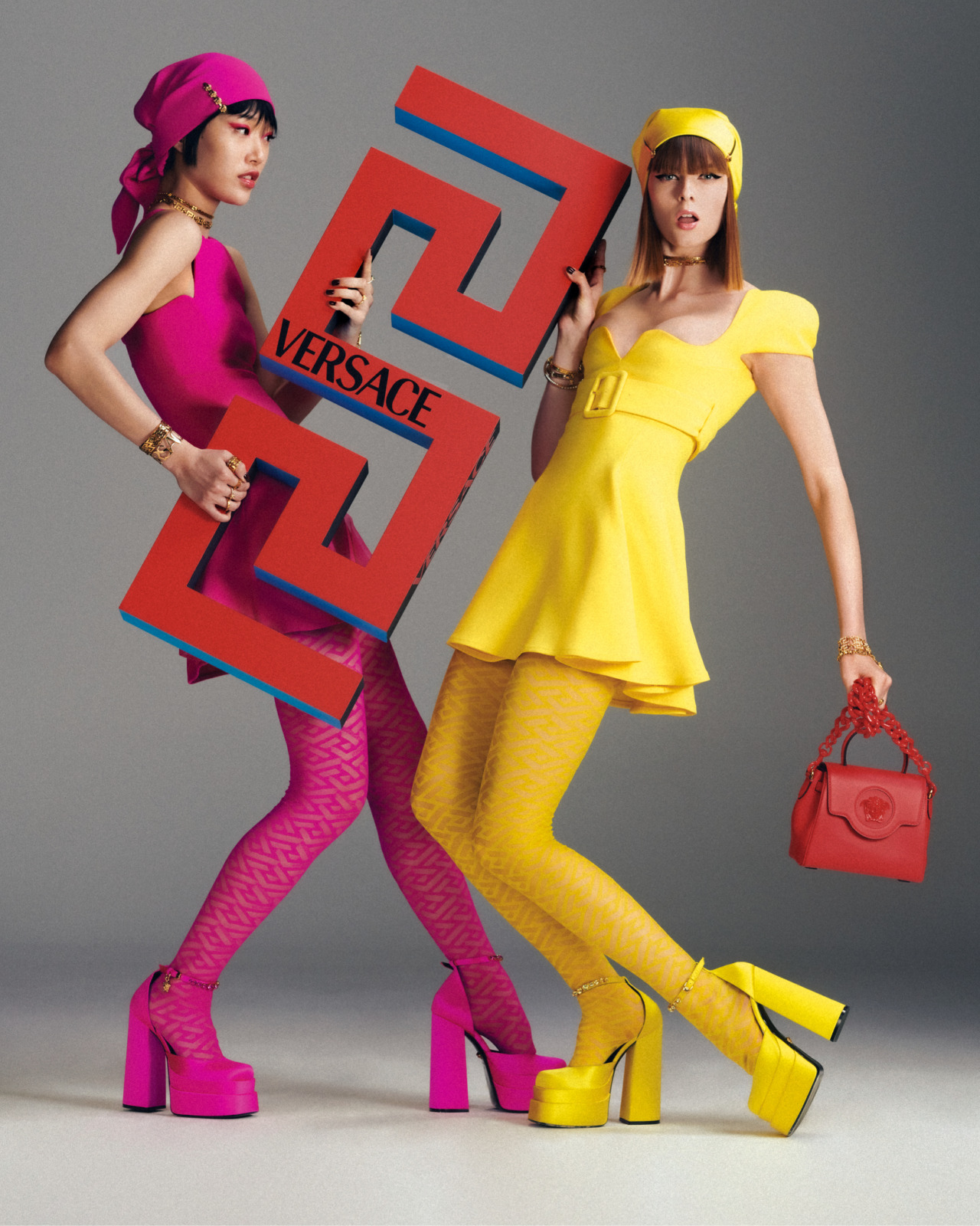 Sora Choi Archive — Sora & Aylah for Versace F/W 2021 campaign