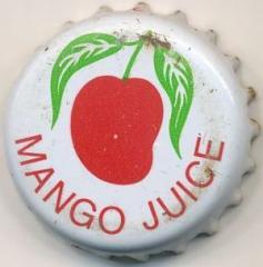 stamp-it-to-me: a Bangladeshi mango juice bottle cap[id: a white bottle cap with a simple illustrati