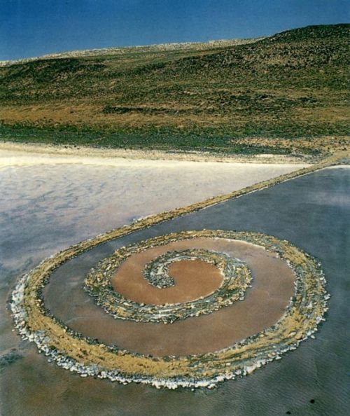 arterialtrees:  Robert Smithson, Spiral Jetty 