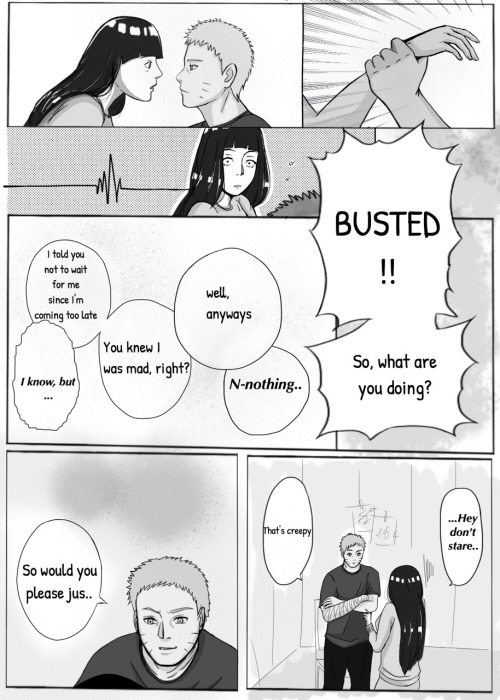 shidosstuff:  NH doujinshi part 1  Thank you all for your patience :) I finally finished this one, after 2 weeks of hating my drawings and hating myself  Yay! I’m so happy :)  So, the idea was, that Hinata always waits for him to come home.. And he