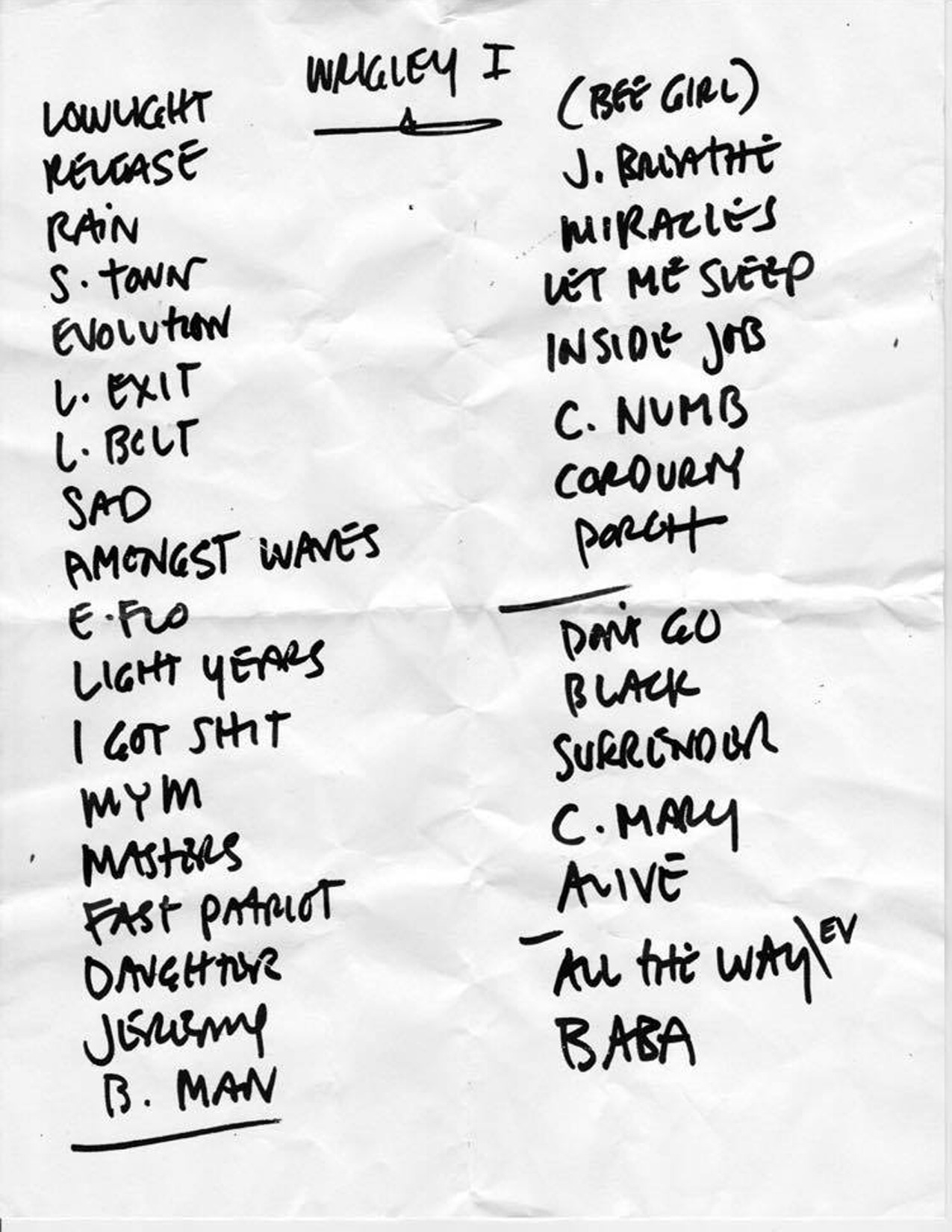 Trapdoor In The Sun: Pearl Jam Set Lists | 2016 - 08 - 20 Chicago, IL -  Wrigley Field