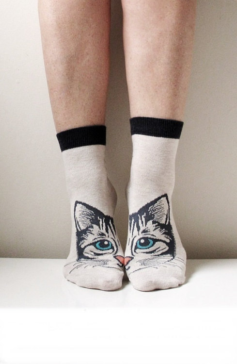 fashionandboots: Kitty Boot Socks from ScarfLovers