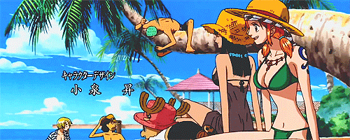 lovingtheshow:Nami with Luffy’s hat