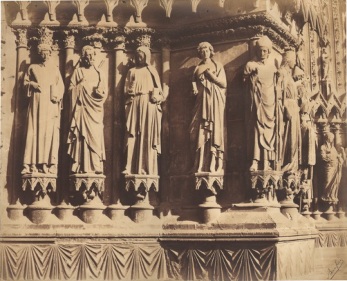 Amiens, Last Judgement Tympanon, Bisson Frères, 1858 albumen print from glass negative o