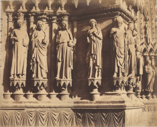 Amiens, Last Judgement Tympanon, Bisson Frères, 1858 albumen print from glass negative on original m