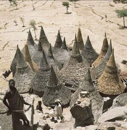 sapta-loka:  Matakam houses in Cameroon. | Found on britannica.com by Rene Gardi   what would much fortunate people do if we had to live in these conditions. #Something to think about