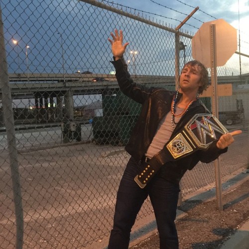 ambreignsfans:  WWE Instagram Photo‘Dean hears about J&J Security vs. Seth Rollins and decides to hitchhike back to arena  #RAW‘(x)