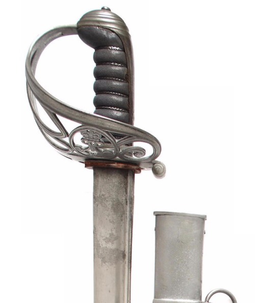 victoriansword:British Pattern 1827 Rifle Officer’s SwordAn Unusual Rifle Officer’s SwordBroad 90cm 