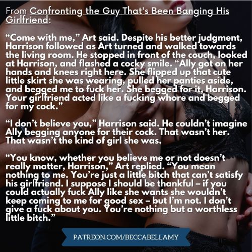 beccabellamy2:It was supposed to be so simple. Harrison was going to confront the guy his girlfriend