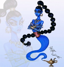 haydenwilliamsillustrations:  You ain’t never had a friend as glam as me! Decided to do a female take on the Genie from Aladdin in honour of the live action movie  https://www.instagram.com/p/Bx9-S-ghOqW/