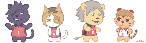 calilee:  as promised, here is the second set of Haikyuu!! Crossing, this time with the rival teams!