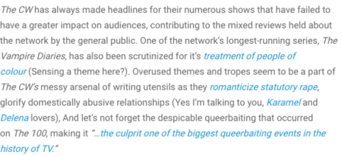 commanderlexaofthegrounders: Why The CW is the Worst TV Network (via Affinity Magazine)  Oct 2n