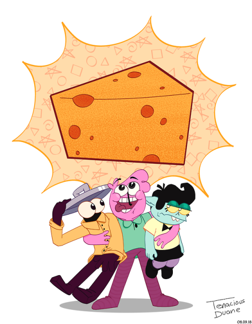Friends & Cheesefeaturing the cool and wacky characters from Banana Hill, by @swoinks