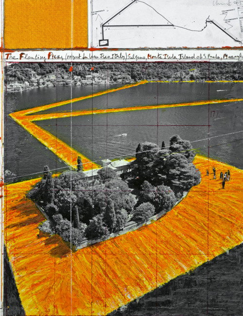 Christo and Jeanne-Claude, “The Floating Piers” A project for Italy’s Lake Iseo tucked into the Alps