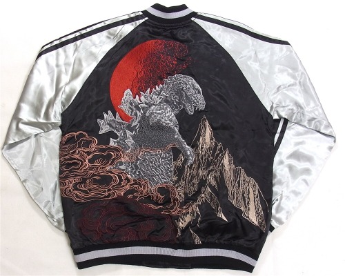 jimpluff:A new Godzilla sukajan (Yokosuka Jumper, AKA souvenir jacket) available in the Godzilla Sto