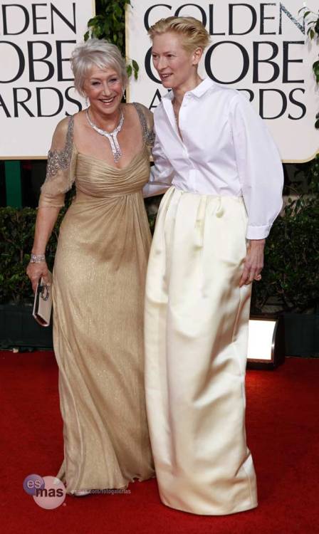 Tilda Swinton in Jil Sanderat the 2011 Golden Globes 