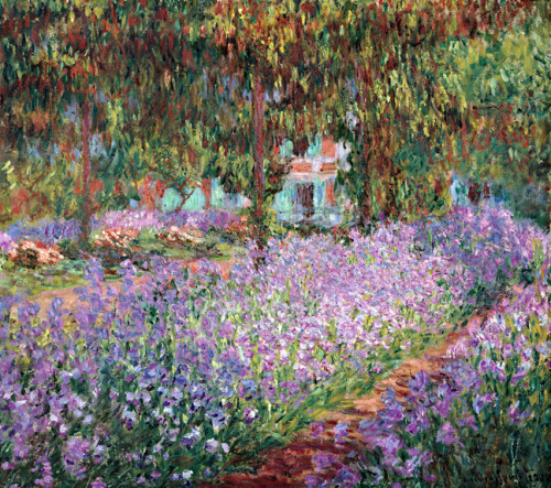 flippperling:  Claude Monet Iris Bed in Monet’s Garden