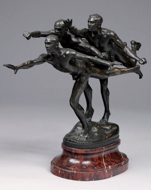 ganymedesrocks:  Alfred Boucher (1850 - 1934), can be qualified as an academic artist inspired by mythological and biblical themes, which he interpreted with a very contemporary approach,  This is certainly true with his sculpture «Au but». Boucher