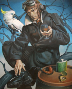 bloghqualls:  Fran Revacha: The Black Baron . oil on canvas . 100 x 81 cm . 2013 